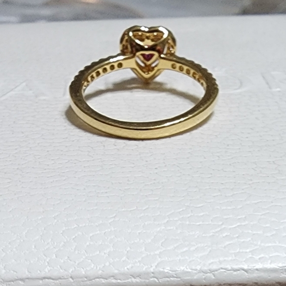 Pandora Elevated Heart Ring 14k gold plating - Picture 10 of 10